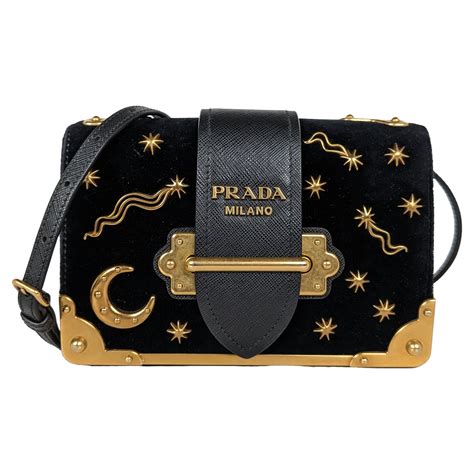 prada cahier astrology velvet|Prada astrology shoulder bag.